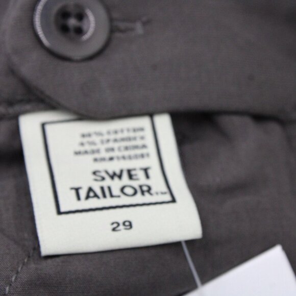 Swet Tailor Chino Shorts Mens Size 29 Gray Solid Performance Lightweight NWT - Picture 9 of 10